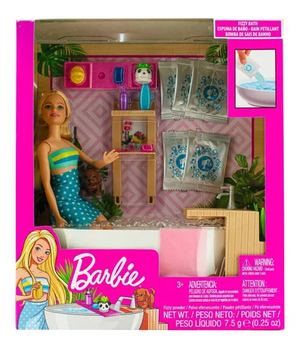 Barbie Ba o De Burbujas 15 Piezas Mattel