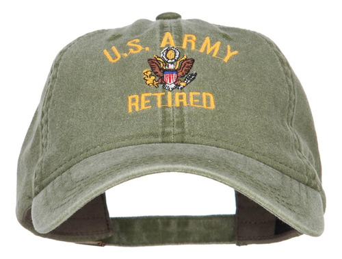 Gorra Lavada Bordada Militar Retirada Del Ejército De Ee