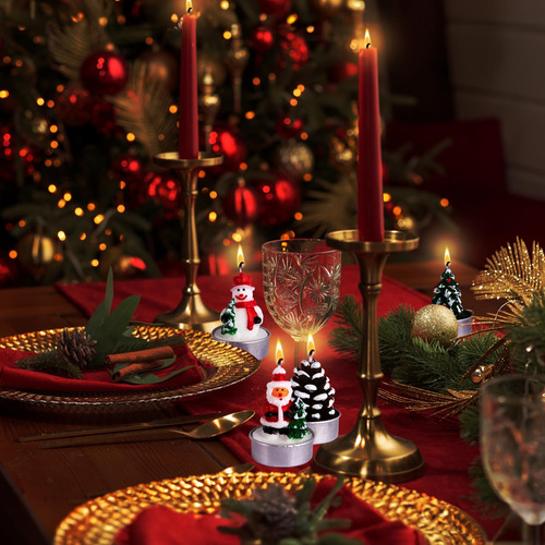 El Juego De Velas Navideñas Artcreativity Bulk Incluye 12 Ve