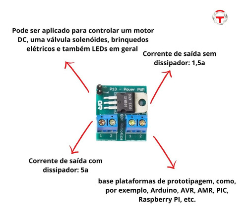 Shield Arduino | Gbk | Módulo Pwm Power Spm620