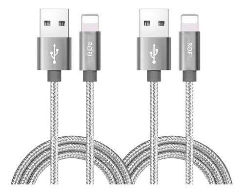 Rofi Cable De Cargador De Telfono, [2 Unidades] Cable Usb Tr