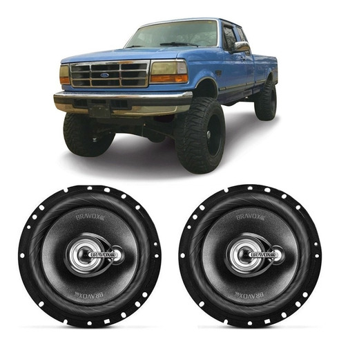 Kit Alto Falante Ford F250 1999 A 2004 Bravox 120w Rms