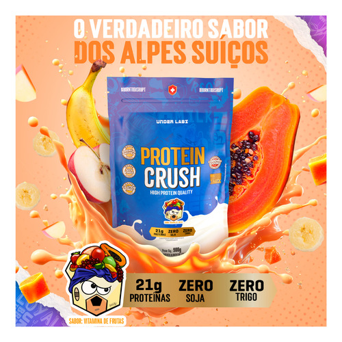 Whey Protein Crush Under Labz Coq10 Sabor Vitamina De Frutas