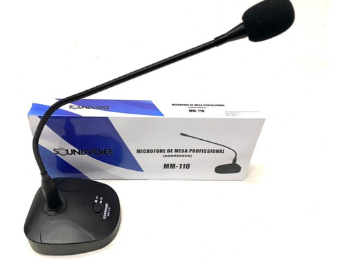 Microfone Gooseneck De Mesa Soundvoice Mm110 Condenser Novo