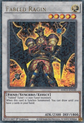 Fabled Ragin (hac1-en146) Yu-gi-oh!