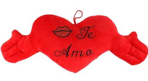 Cojín Corazón Te Amo Rojo 50cm Regalo Amor San Valentin