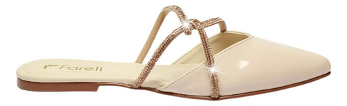 Balerina Flats De Mujer Sueco Brillos Michelle Beige Fareli