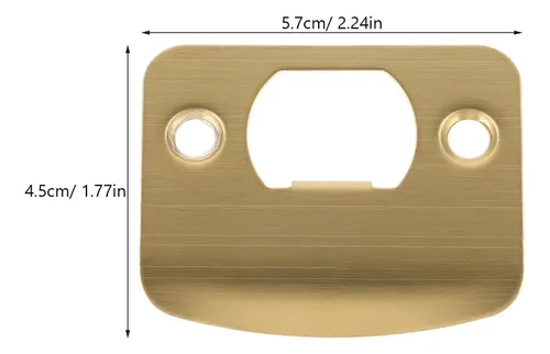 Placa De Golpe Tipo D Dorada: Refuerza El Cierre De Tu Puerta (57x45mm) - Uxcell