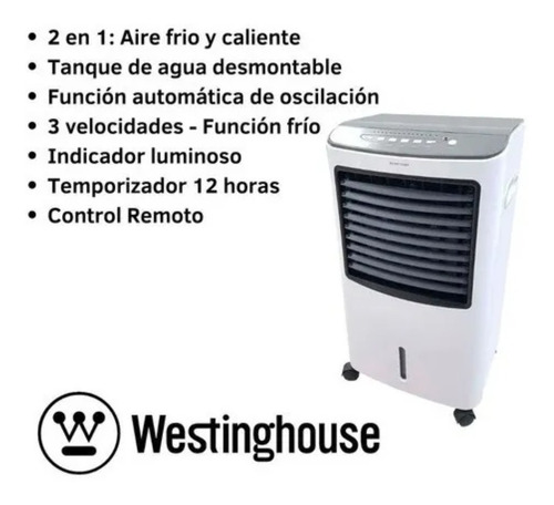 Imagen 4 de 7 de Climatizador Westinghouse Lg04-11cr 8 Litros Control Remoto