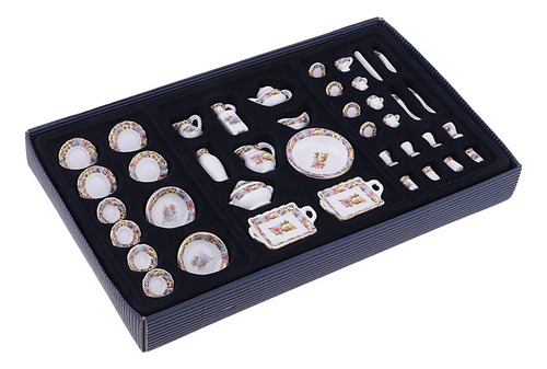 40 Unidades Set De Juego De Té Para Escala 1/12 Dollhouse
