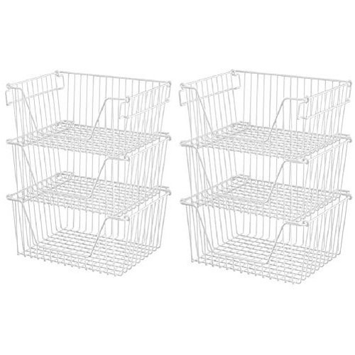 14'' Large Metal Wire Storage Organizer Bin Basket Farm...