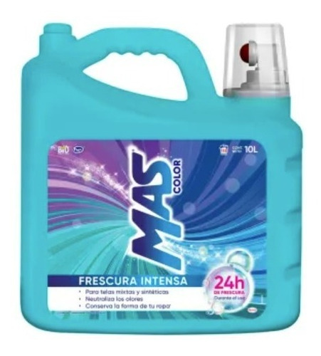 Detergente Líquido Mas Color Cuidado Y Frescura Intensa 10 L