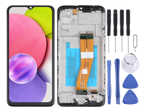 Xsjp- Pantalla Lcd Xsjp With Marco Para Samsung Galaxy A03s