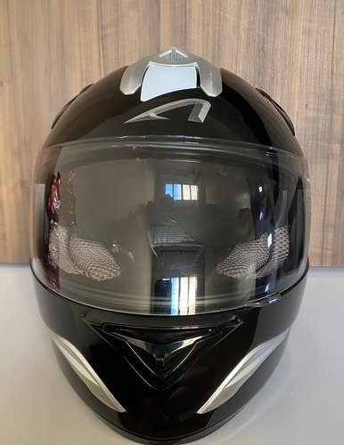 Capacete Francês Astone Gtb Small 55 Cm Zerado Sem Detalhes Preto Lisa 55/56 (Usado)