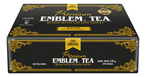 Té Negro Emblem Tea 100 Bolsitas 