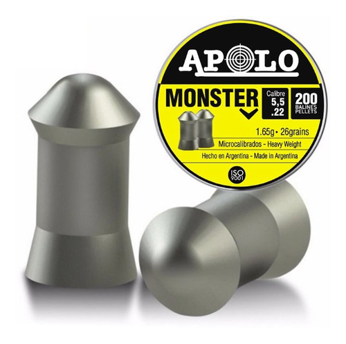 Balines Apolo Monster Cal 5,5 Lata X 200