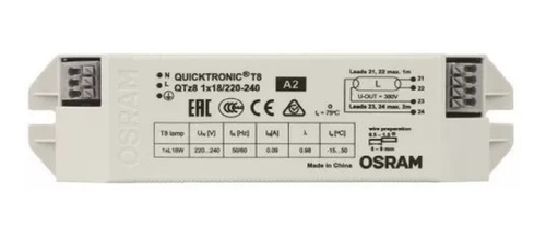 Qtz8 Balasto Elect.p/tubo 1x18w/220-240v Osram