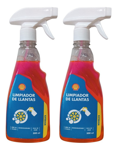 Pack 2 Limpiador De Llantas Auto Shell 500ml