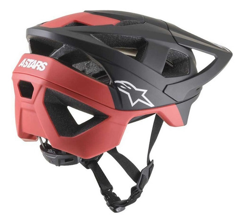 Casco Mtb Bici Vector Pro - Atom Helmet Alpinestar Premium Color Negro Talle L