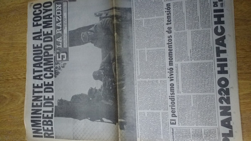 Diario La Razon 1987 Ataque A Campo De Mayo Foco Rebeldes