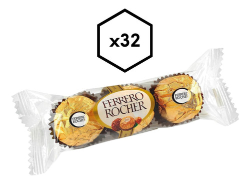 Bombon Ferrero Rocher Caja X32 U Chocolate Avellana Golosina