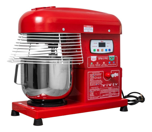 Batedeira Planetária 5 Litros Profissional Bpm-5 Int Vermelha Maná 127/220V
