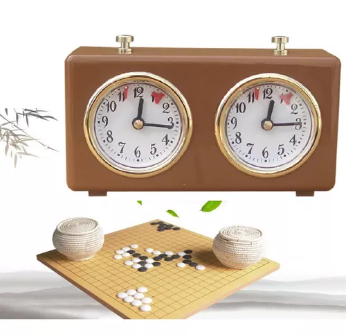 Toyvian Relógio de xadrez, cronômetro, portátil, profissional, mecânico,  analógico, relógio de xadrez para xadrez chinês internacional, cronômetro,  contagem de horas