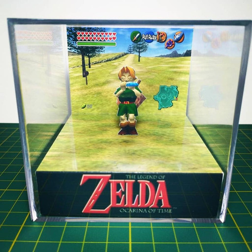 Cubo 3d Diorama Link Zelda 