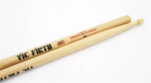 Baquetas Palillos Vic Firth 5a Hickory Punta Madera