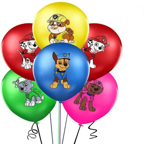 Set Cumpleaños Cotillon Paw Patrol, Para 10 Niños