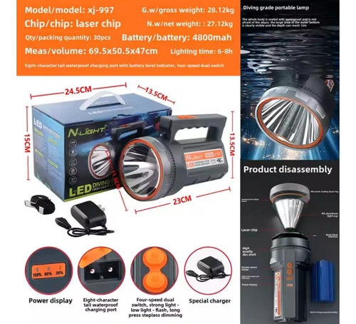 Linterna Sumergible Linterna Camping Linterna Led Potente