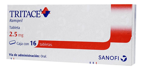 Tritace 2.5mg 16 Tabletas 2.5mg Caja Con 16 Tabletas