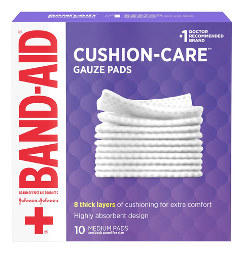 Band-aid Brand Cushion Care Almohadillas De Gasa Antiadhere.