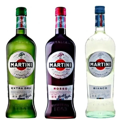 Combo Aperitivo Martini Bianco - Rosso - Extra Dry 1l