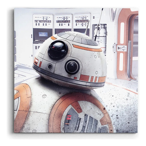 Cuadro Decorativo Canvas Star Wars 30x30 Cm Color Bb-8 Armaz