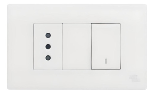 Interruptor Con Enchufe Simple 9/12 10a 250v Ac K Blanco