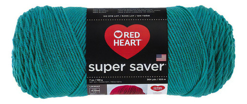 Estambre Acrílico Liso Super Saver Red Heart Coats Color 3862 Jade