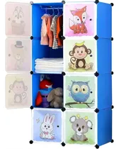 Comprar Armario Infantil Organizador De Ropa Y Juguetes Infantil One Pixel Plastico Color Azul