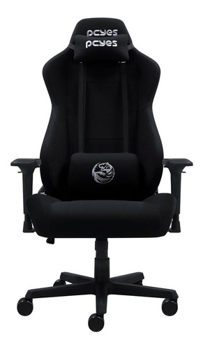 Cadeira de escritório Pcyes Mad Racer V8 Turbo gamer ergonômica  full black com estofado de poliéster