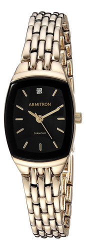 Reloj Mujer Armitron 75-5195bkgp Cuarzo 21mm Pulso Dorado