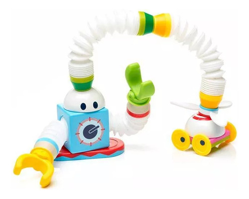 Boneco Roboflex Brinquedo Encaixe E Montar 12 Pçs Smartmax Versão Do Personagem Robô