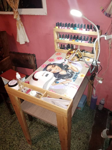 Imagen 6 de 10 de Mesa Para Maniquiur Hacer Uñas Cómoda Excelente Acabados