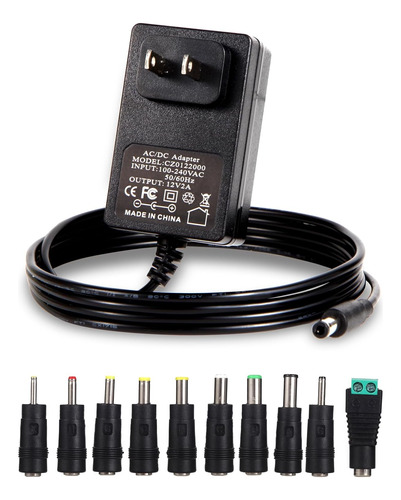 Adaptador De Corriente 12v 2a Cargador Ac Dc 12v Fuente...