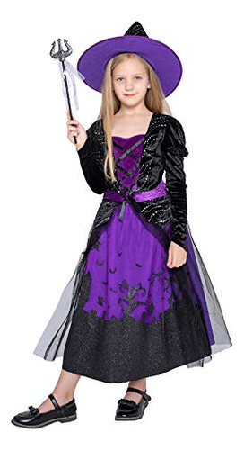 Wesprex Cauldron Witch Costume Set Para Niñas Con B6bn1