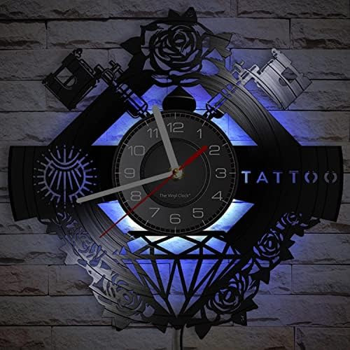Timethink 12 Letreros De Estudio De Tatuaje Reloj De Pared C