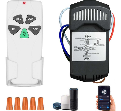 Kit De Control Remoto De Ventilador De Techo Wifi Inteligen.