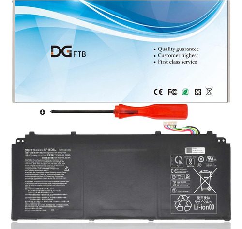 Dgtec Batería Ap15o5l P/ Acer S13 S5 Chromebook R13 Cb5 53.9