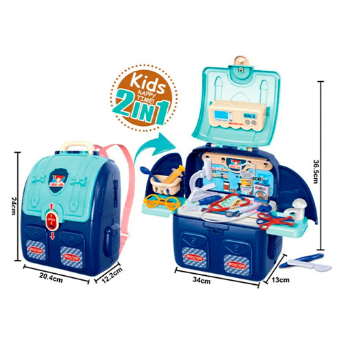 Mochila Didáctica Infantil Juego De Doctor Portátil Ub