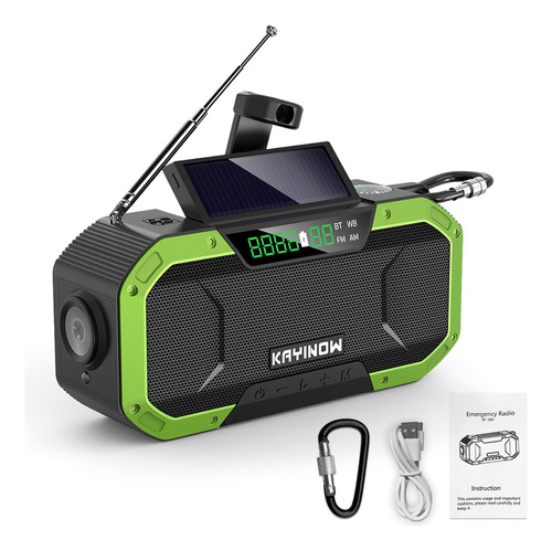 Set De Radio Crank Camping Sun Hand Power Radio De Emergenci