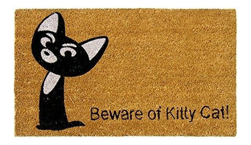 Rubbercal Beware De Kitty Cat Felpudo Felpudo Animal 18 Para